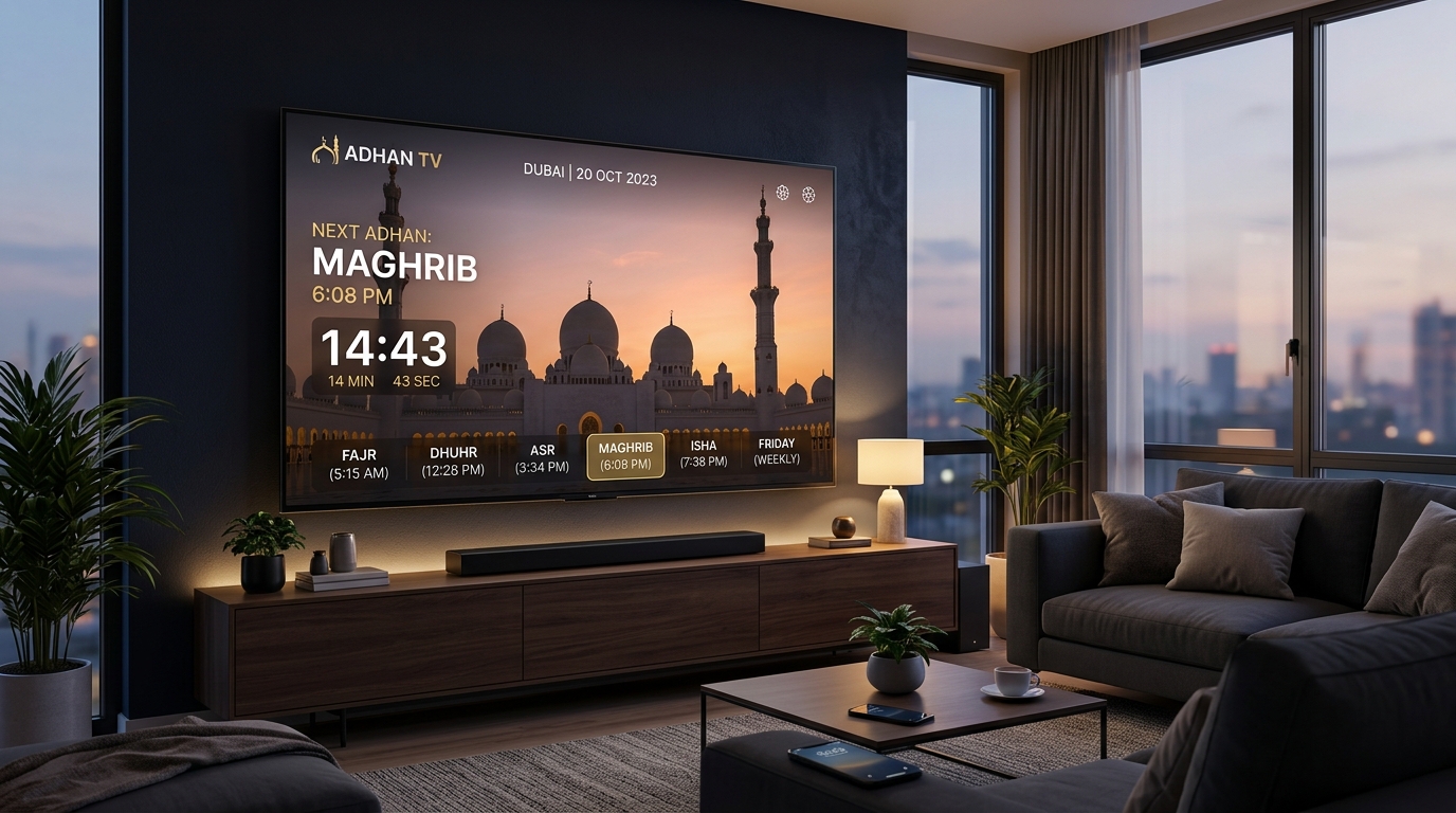 Adhan TV Smart Television Interface Preview