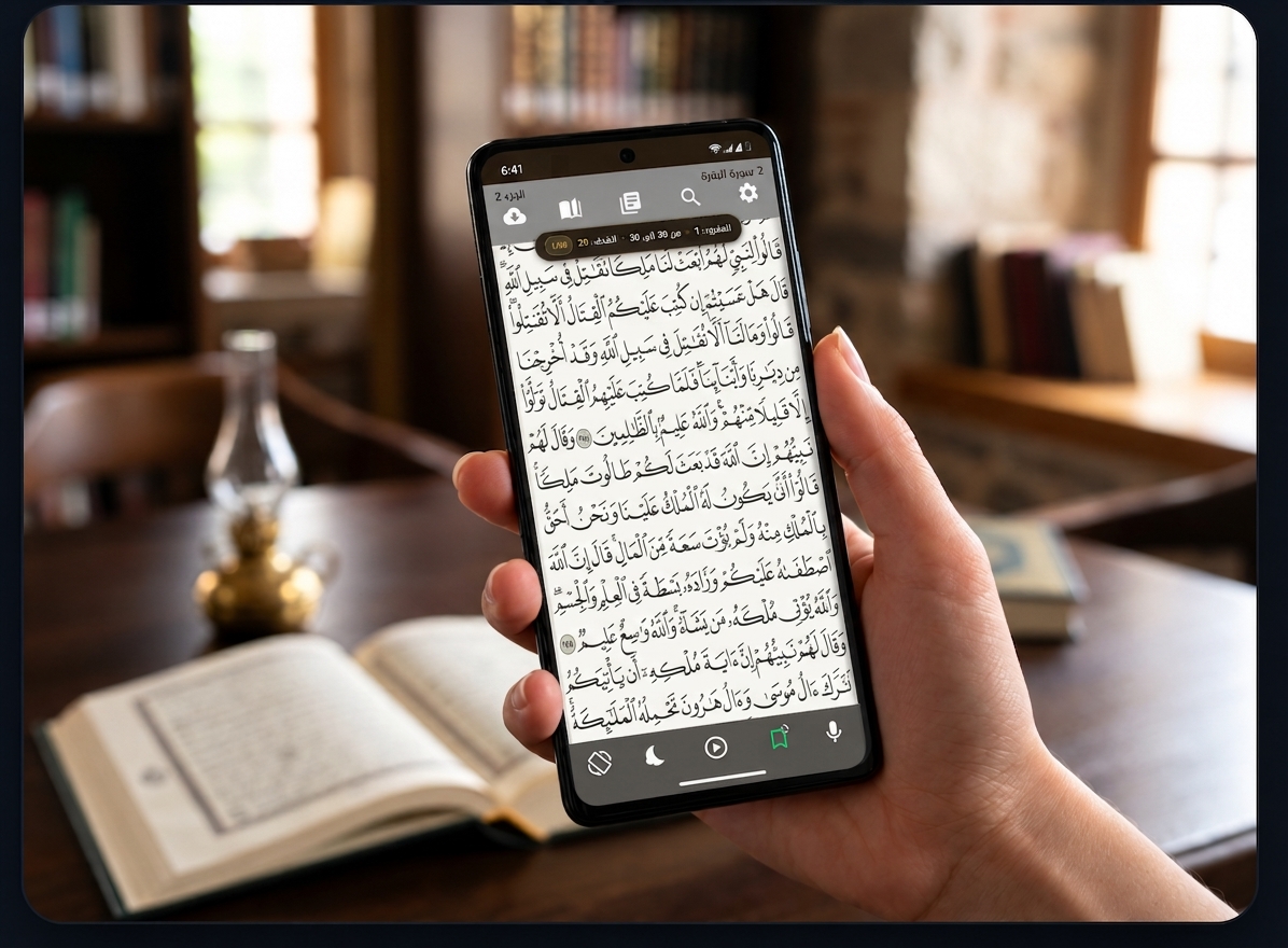 Quran Mushaf Android App Interface Preview